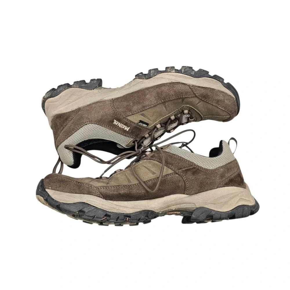 Meindl Men's Size 10.5 EUC Pflege:ll Brown Leather Goretax Hiking Sneakers Shoes